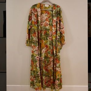 Anthropologie Floral Duster Kimono